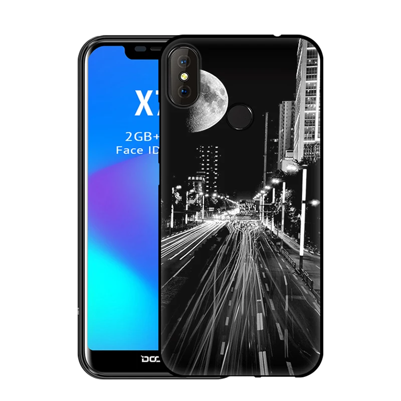 Мягкий чехол JURCHEN 5 дюйма из ТПУ Для Doogee X70 с милым рисунком кожи силиконовый для