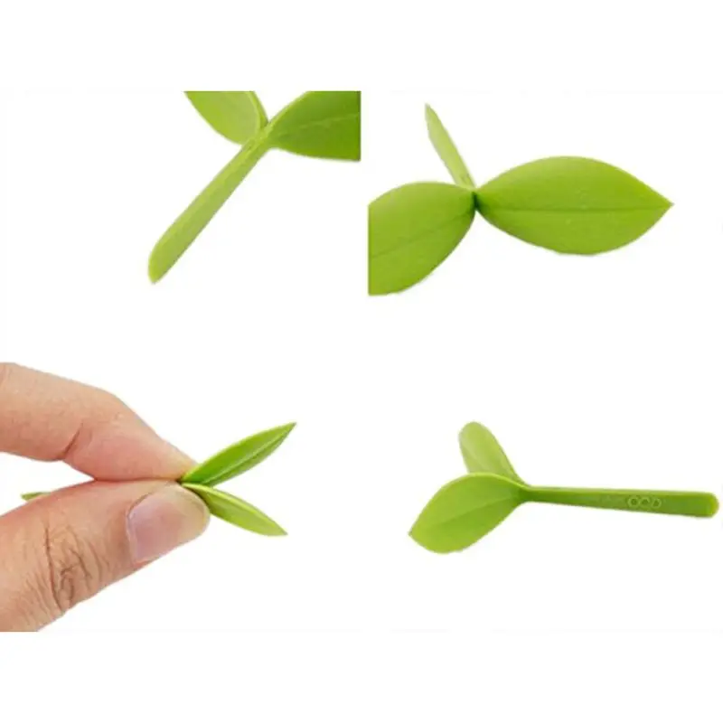 6 X bookmark Creative little bookmarks Silicone buds cute little grass(light green