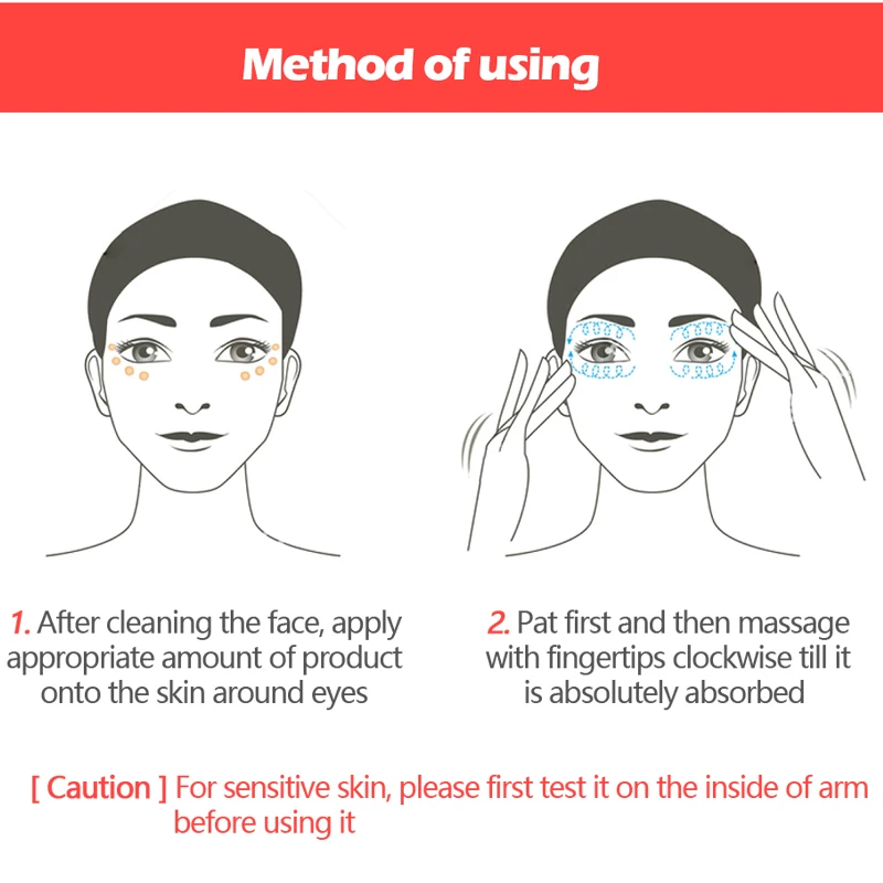 VIBRANT GLAMOUR 2Pcs Peptide Collagen Eye Cream Anti Wrinkle Anti Aging Serum Remove Dark Circle Against 5