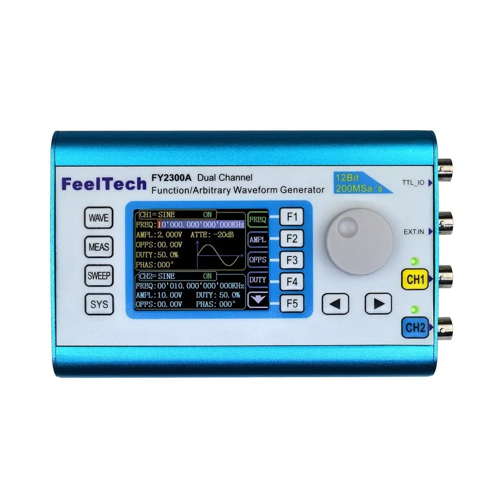 

High Precision Signal Generator Digital DDS Dual-channel function Generator Frequency Meter Arbitrary Waveform 200MSa/s 25MHz