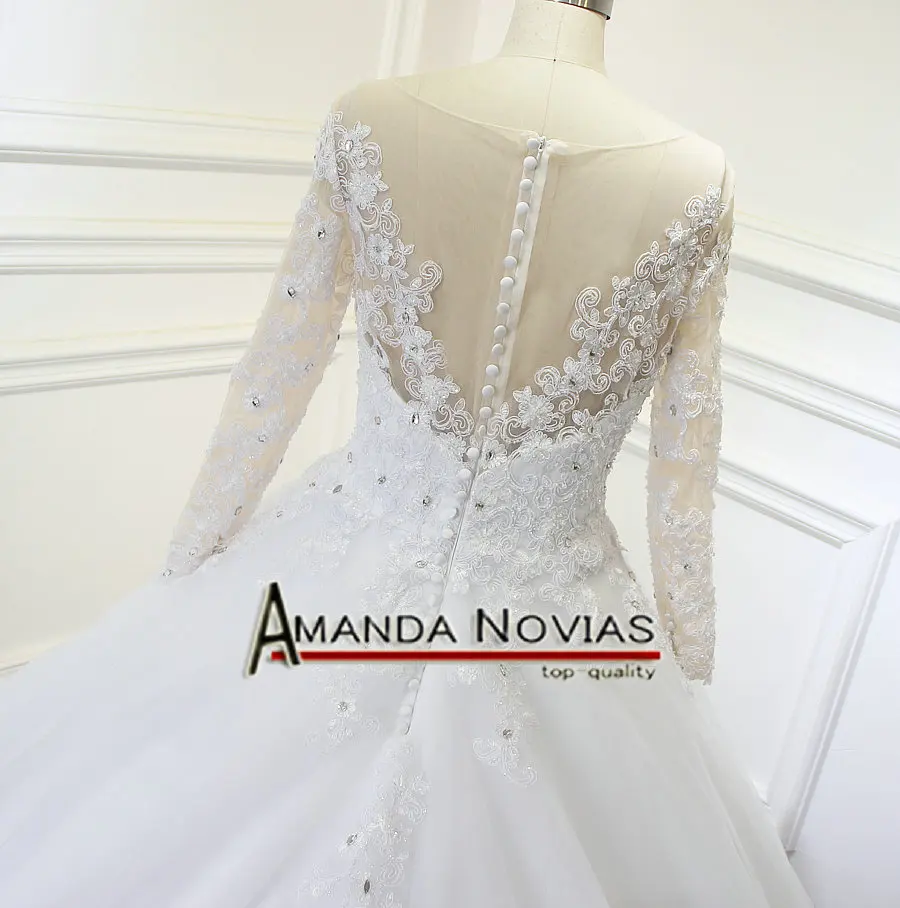 Женское свадебное платье с длинными рукавами Amanda Novias Элегантное настоящими