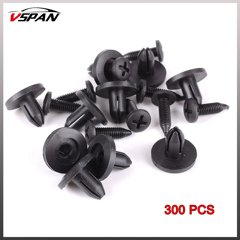 Wholesale 300pcs (6bags) Plastic Rivets Fasteners Clip For Toyota