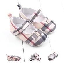 Детская обувь для девочек; Новинка; детская обувь в клетку; классическая мягкая нескользящая обувь для малышей; обувь для новорожденных; первые ходунки;