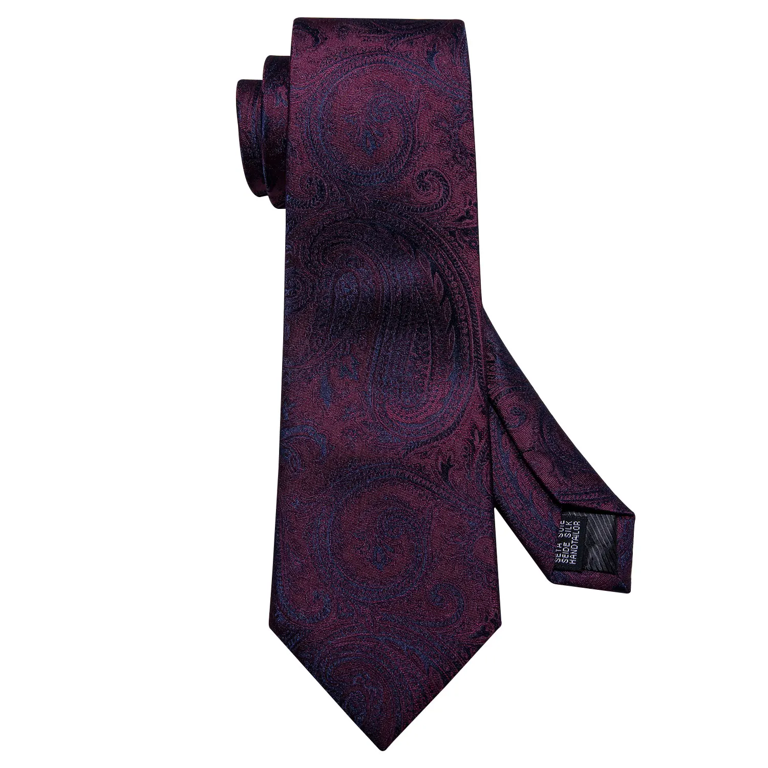 Barry. Wang мужской галстук темно-красный галстук Шелковый тканый галстук на шею с узором пейсли темно-синие дизайнерские вечерние и свадебные FA-5160