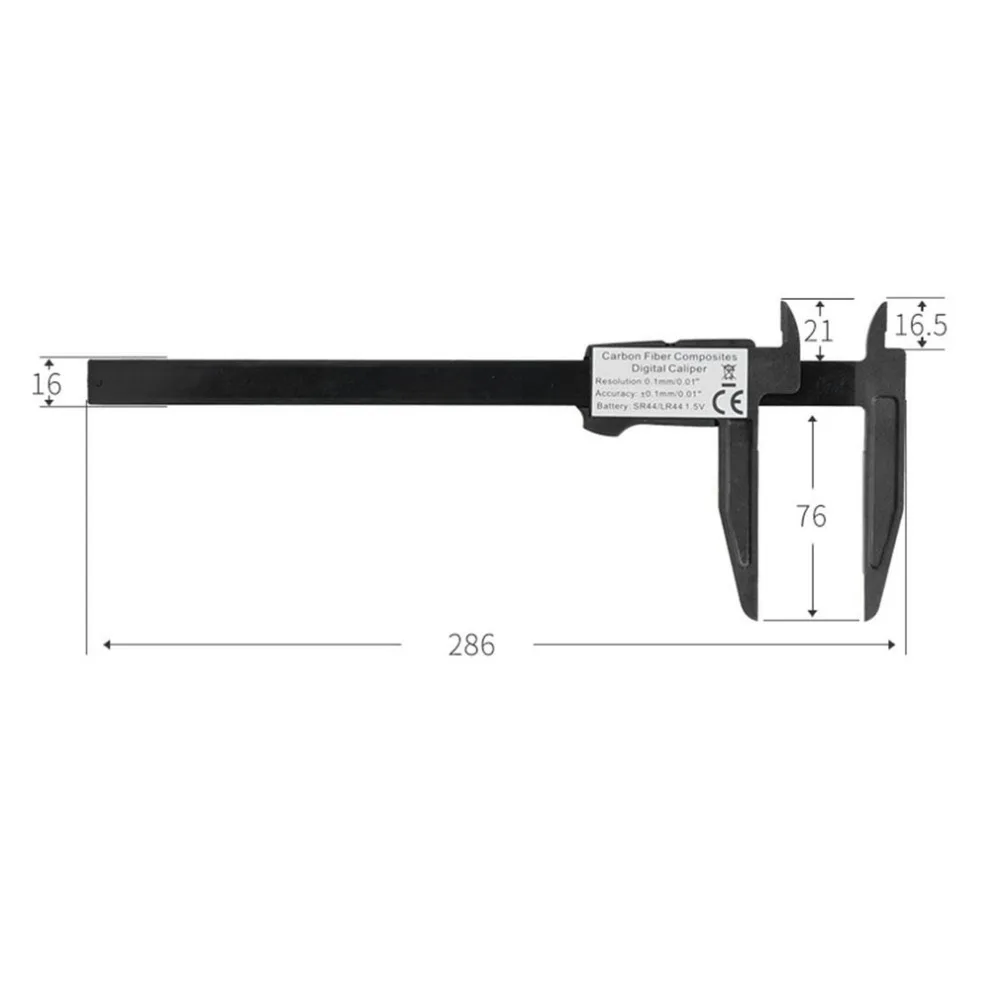НОВЫЙ 200 мм углеродного волокна Пластик ЖК-дисплей цифровой Дисплей Электронный штангенциркуль датчик микрометр измерительный инструмент
