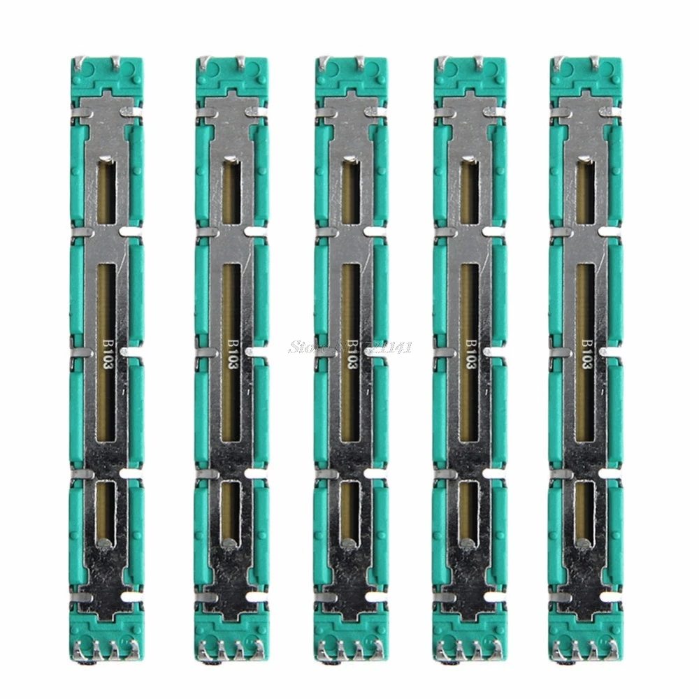 5 шт. 75 мм двойной B10K оригинальный B10KX2 Behringer Pot Mixer Fader Dropship|Потенциометры| |