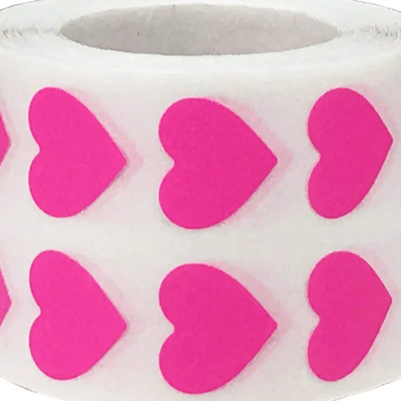 

500 PCs/roll DIY Heart Scratch Coating Sticker Note Love Letter Scratch Card Decoration Label Multi Function Surprise lover Gift