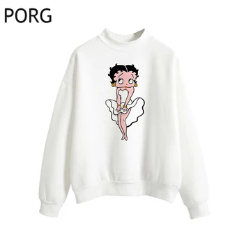 

Betty Boop Cartoon Cos Marilyn Monroe Hoodies Women Harajuku Sweatshirt Print Casual Vintage Streetwear Aesthetic Kawaii Hoodie