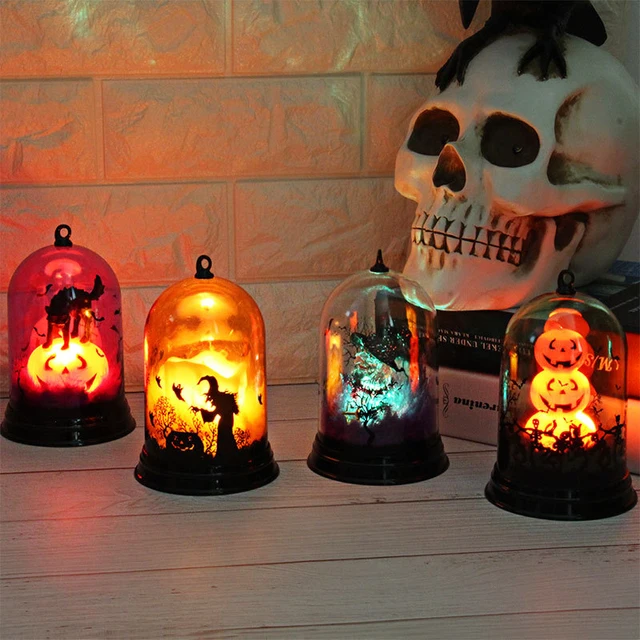 Halloween Pumpkins Witch Castle Led String Lights Lanterns Lamp