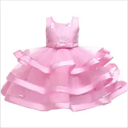 Новинка 2019 года, модная детская одежда в европейском и американском стиле, многослойное платье Белоснежки для девочек, платье принцессы, D0030