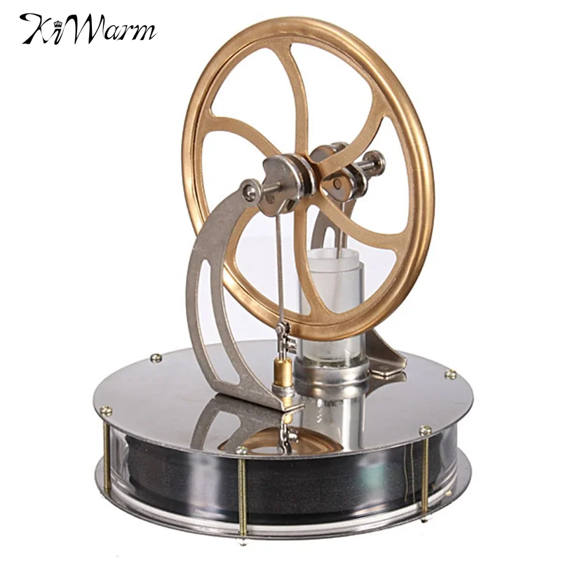 Steel/&Glass Low Temperature Stirling Engine Motor Steam Heat Education Model Toy