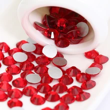 

RED QUAN ss16 4mm 1440pcs/pack Flat Back light Siam( Nail Art decorations ) Non Hot Fix rhinestones for nails
