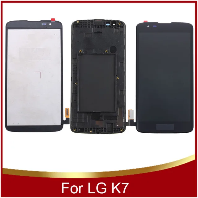 Best Price 5.0" Original Mobile Phone LCDs For LG K7 LTE Q7 X210 X210DS LCD Display Touch Screen Digitizer Assembly with Bezel Frame