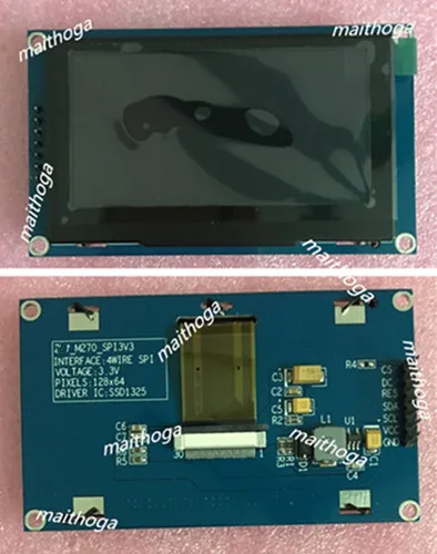 Maithoga 2 7 дюймовый 7PIN SPI HD белый/зеленый/желтый OLED модуль экрана SSD1325 привода IC 128*64|oled