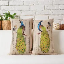 Цвет Павлин Ретро хлопок Подушки Лен Подушки Детские Подушки детские украшения дома диван Подушки s