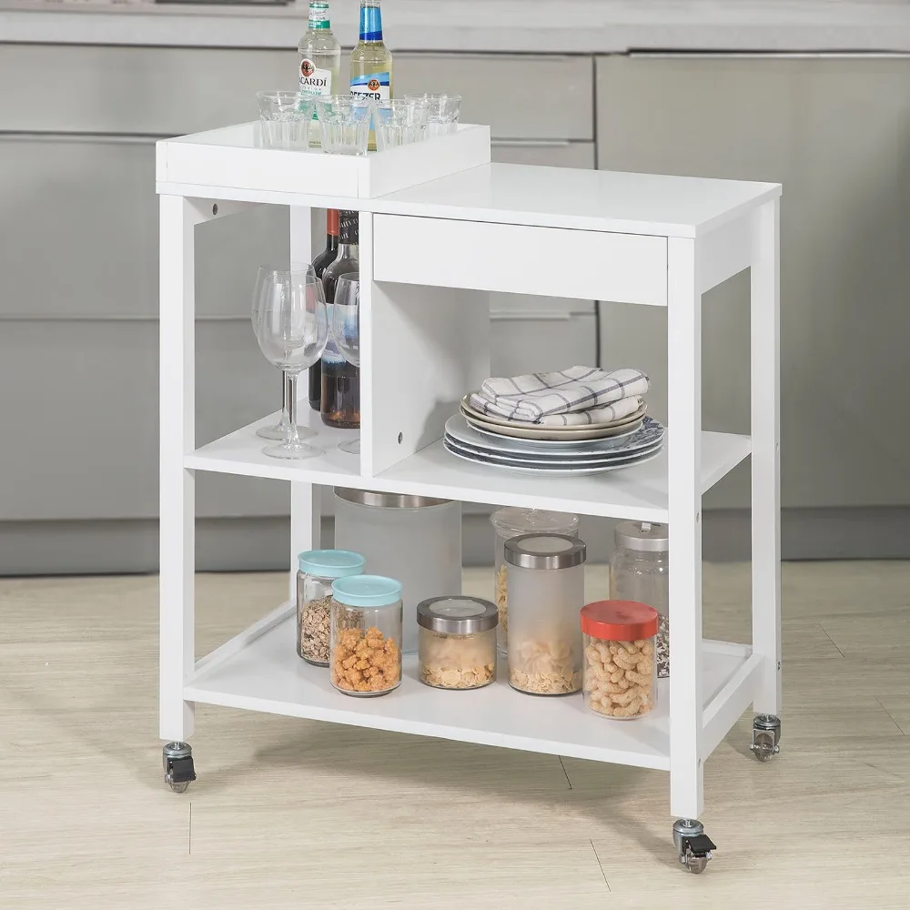 

SoBuy Kitchen Trolley Storage Serving Trolley FKW58-W