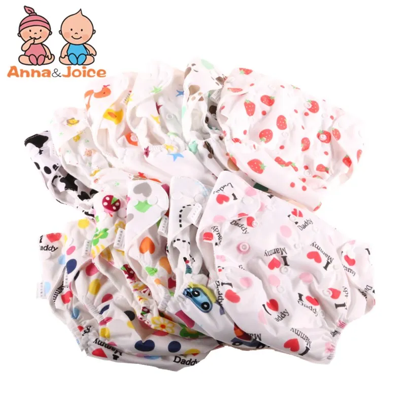 

1 PCS Reusable Baby Nappy Baby Cloth Diapers Soft Covers Baby Nappy Size Adjustable Training Pants Size Adjustable 22designs