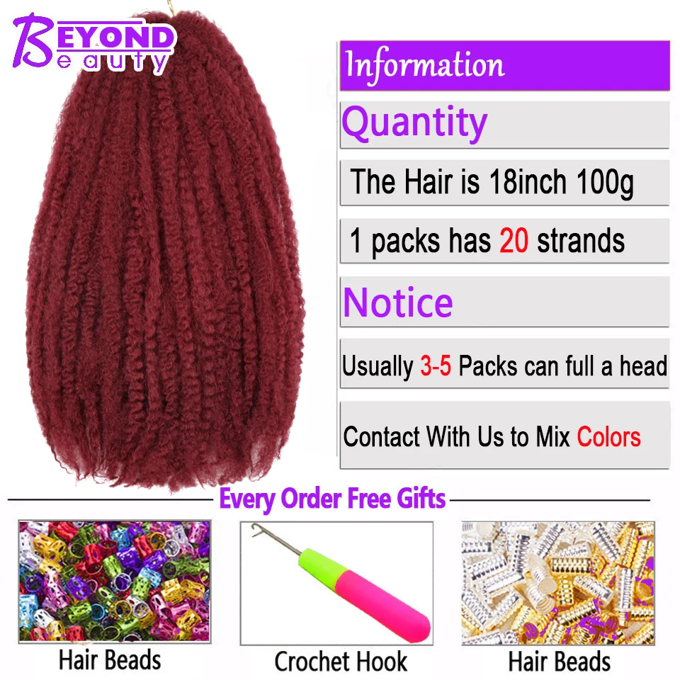 Beyond Beauty Croceht марли косички для наращивания волос Синтетические Омбре афро