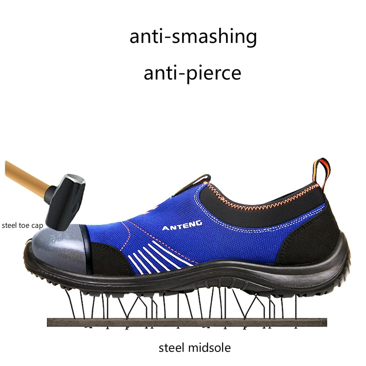 Мужская повседневная Рабочая защитная обувь размера плюс со стальным носком; нескользящая обувь на платформе; ботинки для безопасности на строительной площадке