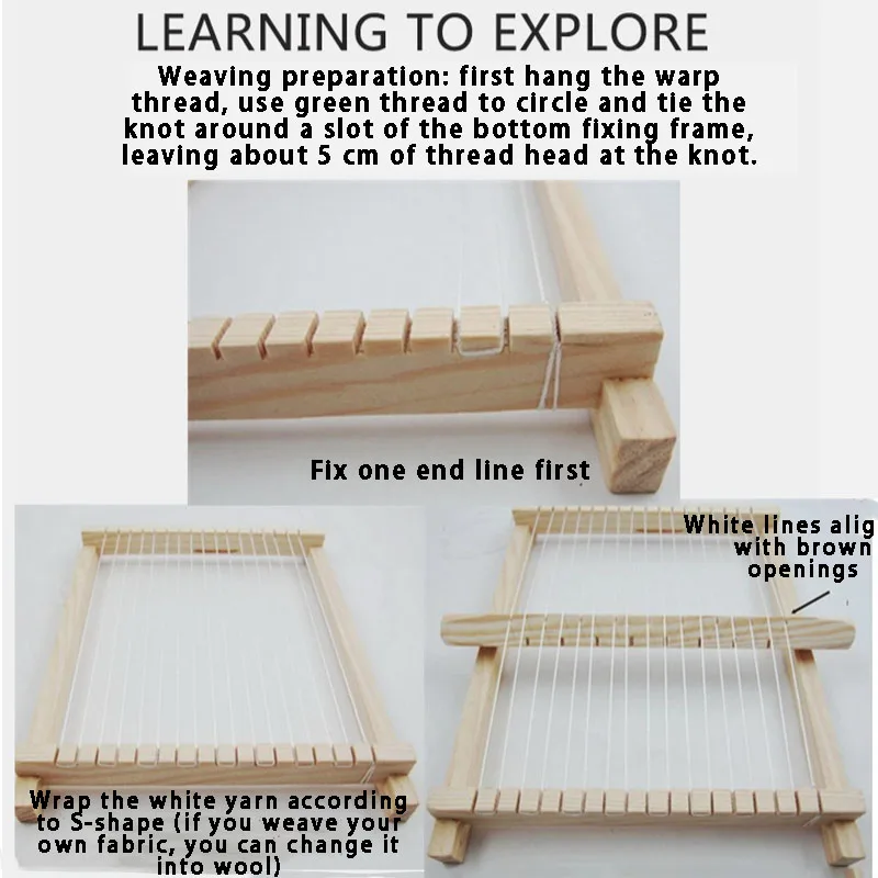 Классический ручной работы плетеный ткацкий станок Детские Образовательные товары игрушка деревянное ремесло традиционный подарок для