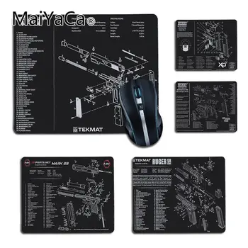 

MaiYaCa Custom Skin cs go gun M14 AR15 AK47 Rubber Mouse Durable Desktop Mousepad Office Tool Gift Mouse Mat Pad gamer for cs go