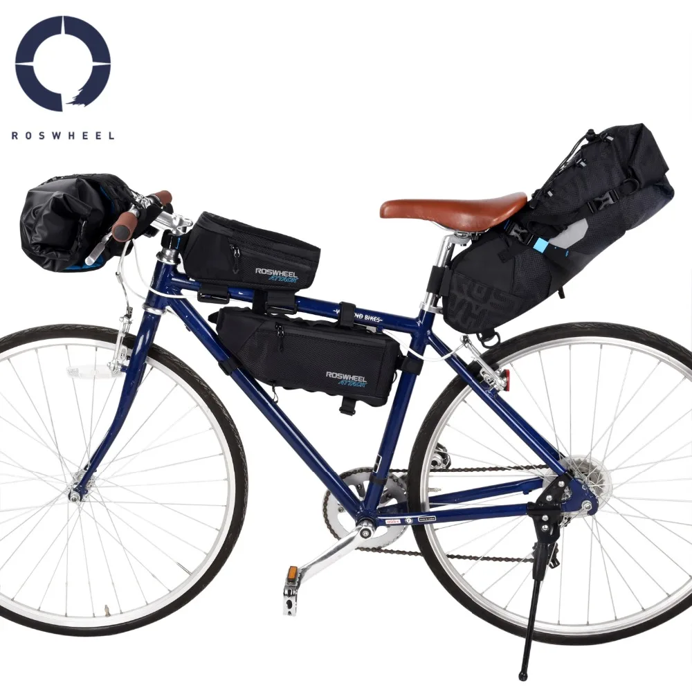 Beste ROSWHEEL Fiets tassen Bike head voor tube tas Vol waterdicht nylon Staart zadeltassen Fiets fietstassen AANVAL SERIE