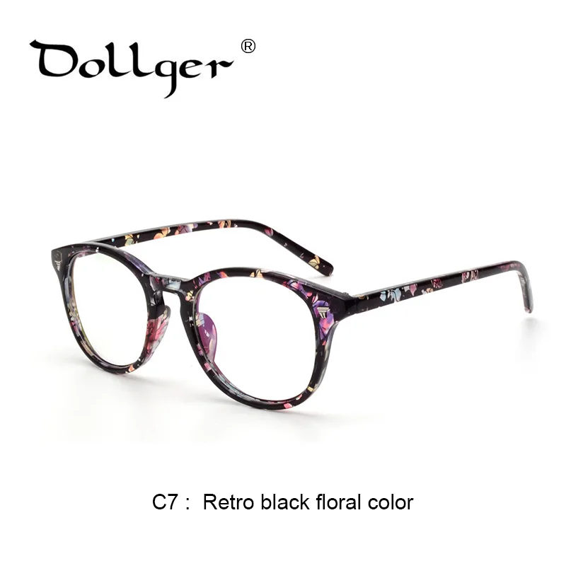 Dollger Для женщин Для мужчин оправа для очков в стиле ретро оптическая Оправа очков для близорукости оправа для очков в стиле ретро, прозрачные очки, очки s1243 - Цвет оправы: C7