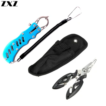 

Aluminum Alloy Fishing Pliers Hook Remover Lip Grip for Fish Gripper Scissor Split Ring Clip Line Cutter Fishing Tackle Tools T4