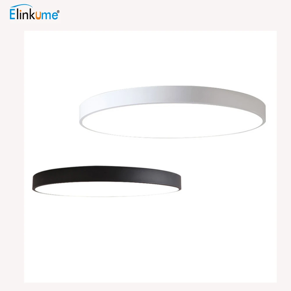 

LED Ceiling Light Dimmable White and Black Round Bedroom Simple Modern Living room Ceiling light