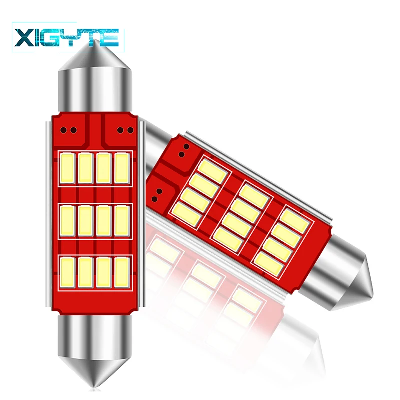 

2pcs 31mm 36mm 39mm 41mm C5W C10W CANBUS Error Free Auto Festoon SMD 4014 LED Car Interior Dome Lamp Reading Bulb White Light