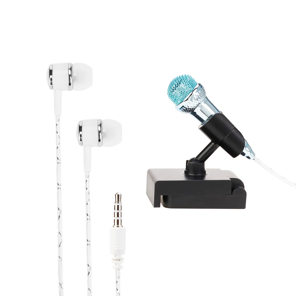Microphones microphone for phone filter with earphone karaoke music sound mix wire recorder mini microphone for phone            (7)