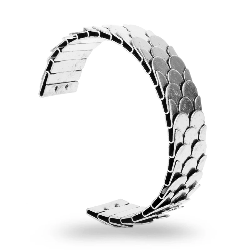 Модный браслет из сплава в виде рыбьей чешуи для женщин и мужчин очаровательный