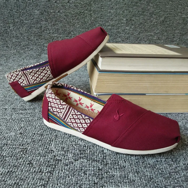 

Ladies Lightweight Breathable Canvas Flat Shoes Women Fashion Slip On Espadrilles Flats Girl Lazy Loafers Walking Leisure Shoes