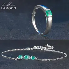 Новые Ювелирные наборы из натурального зеленого Агата халцедона, серебро 925 пробы, S925 ювелирные изделия для женщин, свадебные V008-9