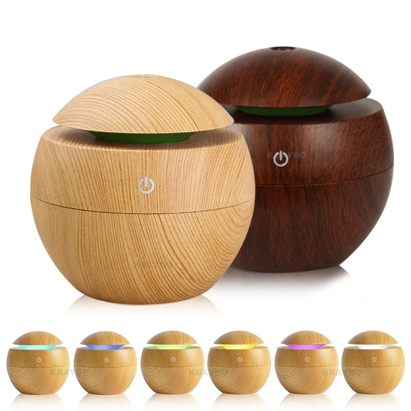 

USB Electric Aroma air diffuser wooden Ultrasonic air humidifier Essential oil Aromatherapy cool Fogger mist maker for Home Car
