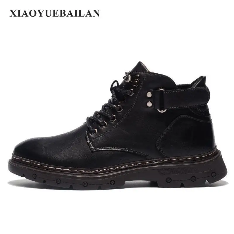 

Men's Fashion Leather Boots, Winter And Winter Casual Shoes, Men's Thermal Non Slip Boots Men