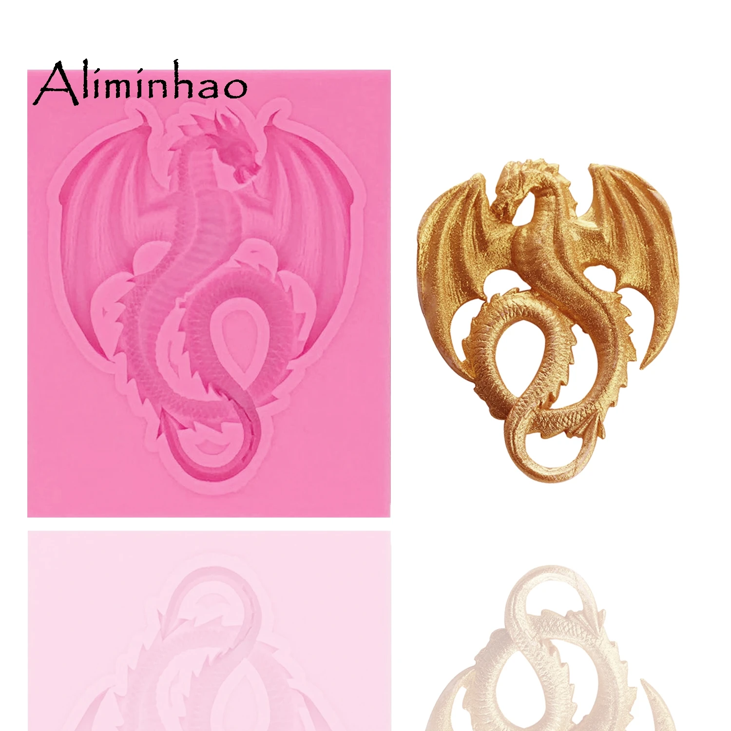 

B1012 Cartoon flying dragon shape DIY cake Sugarcraft Silicone mold chocolate fondant cake decorating dessert tools