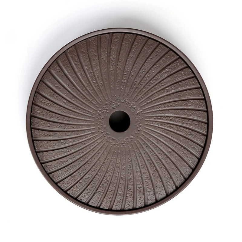 Skup PINNY Yixing purpurowa glina okrągła taca herbaciana 20.7*20.7*4.2cm chińska ceremonia parzenia herbaty stół ręcznie robiona herbata kung fu taca czajniczek rzemiosło taca