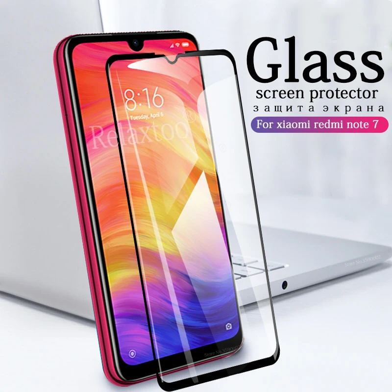 Закаленное стекло с полным покрытием для Redmi Note 7 Защита экрана Xiaomi защитное на Xiomi note7 не пленка|Защитные