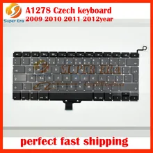 5pcs/lot New Czech CZ Keyboard For Macbook Pro 13″ A1278 Czech Keyboard clavier without backlight 2009-2012year