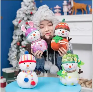 

WYZHY Christmas gift spring, summer, autumn and winter, Christmas snowman, plush toy 25cm