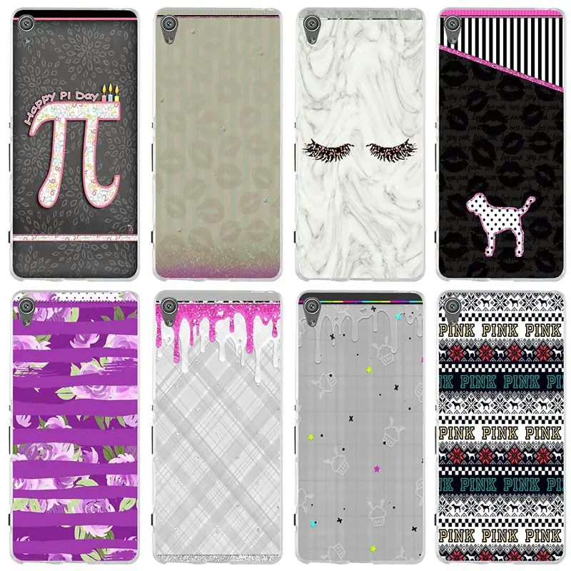 Soft TPU Mobile Phone Accessories for Sony Xperia XA XZ Z Z1 Z2 Z3 Z4 Z5 Compact E3 E5 T3 M2 M4 M5 Shell Bag Art Lilac Stripe | Мобильные