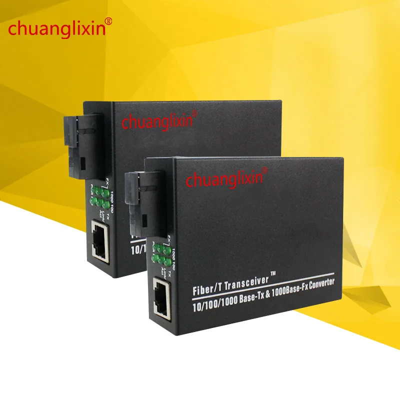 1.25G Ethernet Media Converter 1000 1 Porta + 1 Porta In Fibra Ottica Sc 1310/1550Nm Ab 10/100/1000M 1Pair