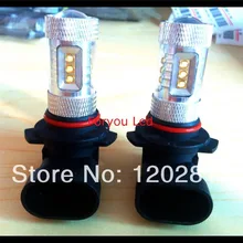 2 шт. 80 Вт 9005 9006 высокий яркий светодиодный Автомобильная лампочка, HB3 противотуманной фары DRL лампы светодиодные габаритные огни