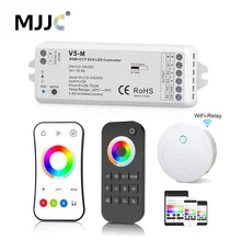 RGB RGBW CCT RGBCCT Controller 12V 24V 5 IN 1 RGBWW LED Strip Light Controller Wifi RF Wireless 2.4G Touch Remote Control цена RGB RGBW CCT RGBCCT Controller 12V 24V 5 IN 1 RGBWW LED Strip Light Controller Wifi RF Wireless 2.4G Touch Remote Control цены онлайн