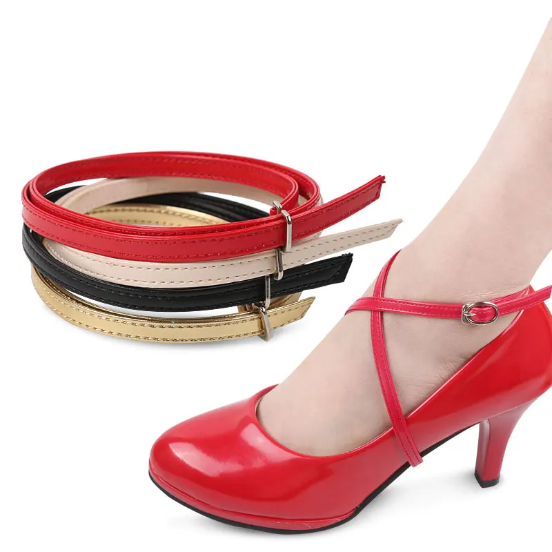 1 пара Уход за ногами женские съемные туфли из искусственной кожи ремни, высокие каблуки анти-свободные пряжки для шнурков
