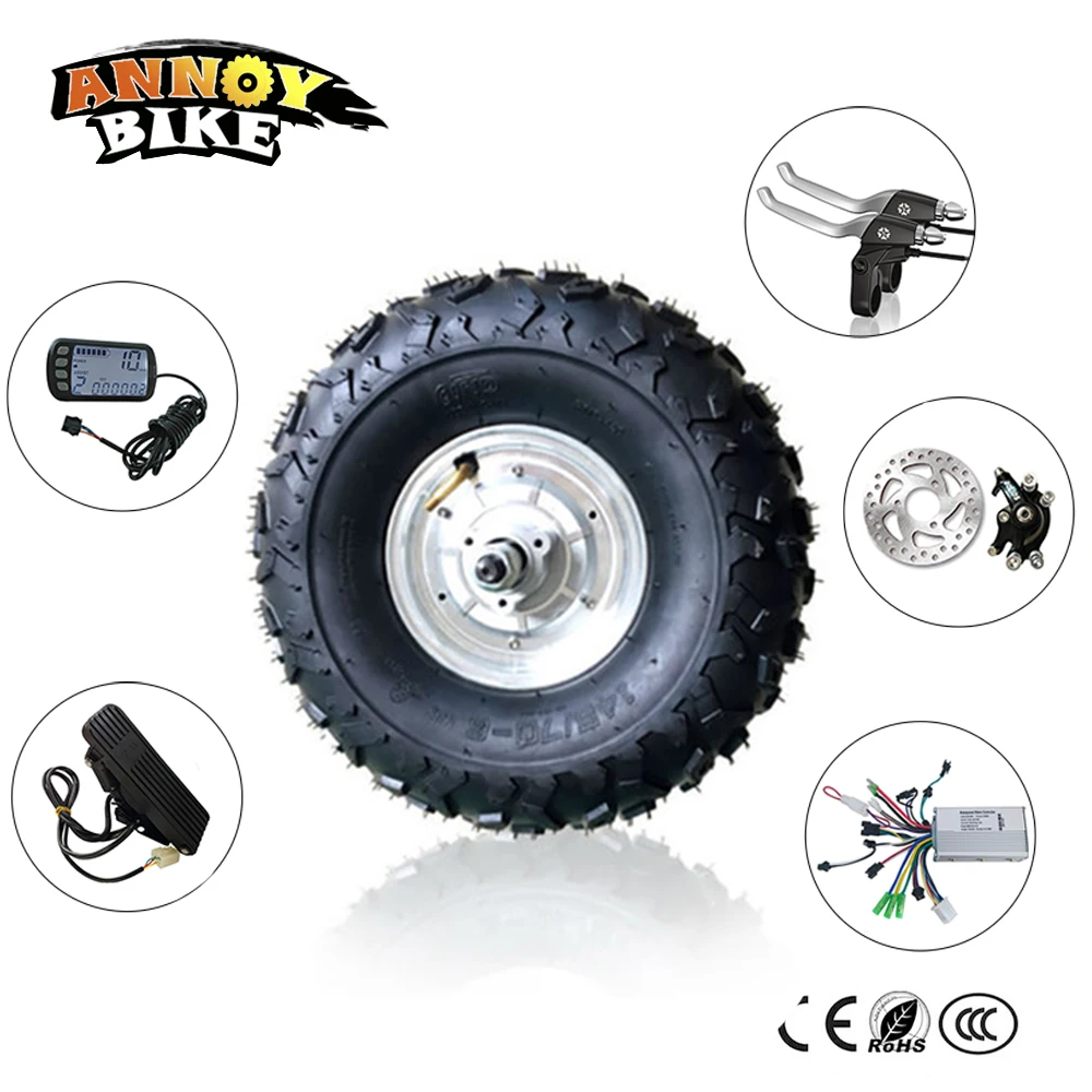 

14.5 inch 48v 350w 500w 800w High Speed Wheelbarrow Motor Wheel Electric Bicycle Motor DIY scooter motor kit Forward Backward
