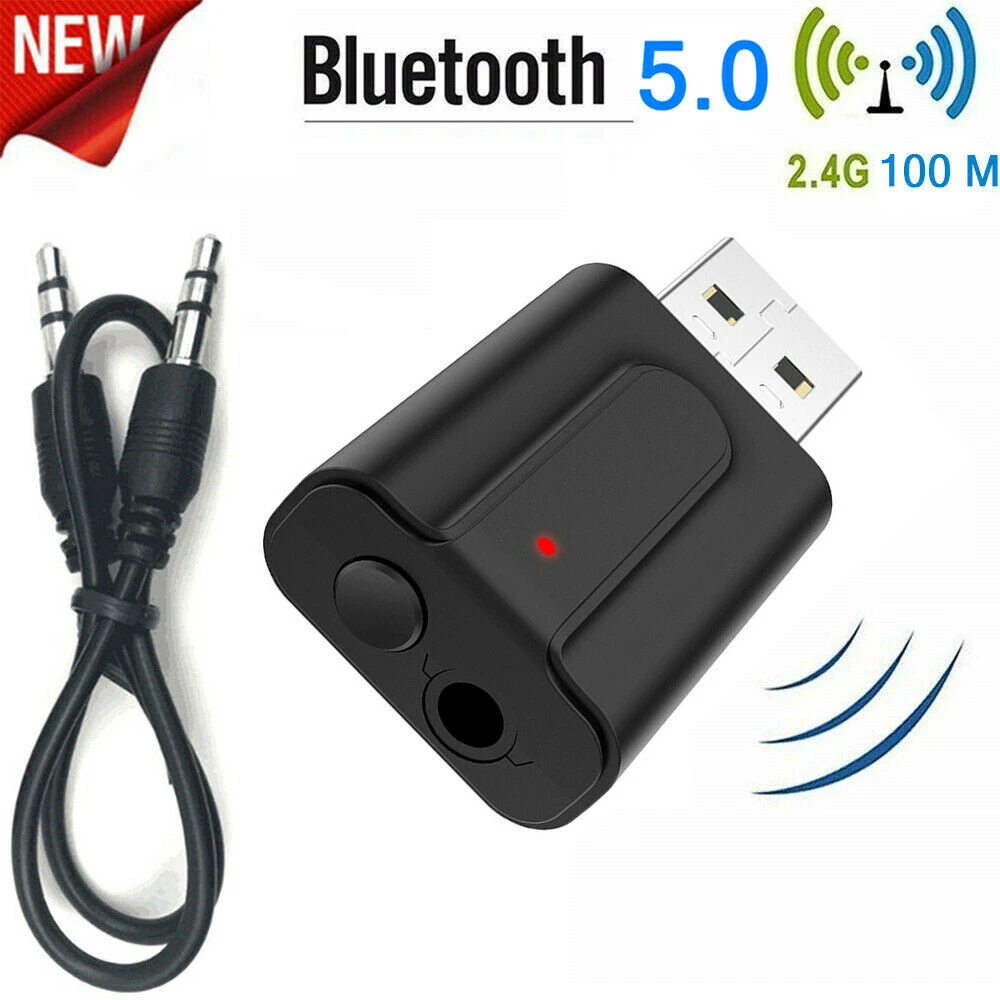 2в1 USB беспроводной аудио адаптер Bluetooth 5,0 аудио музыкальный адаптер приемник передатчик 2,4 г для ТВ ноутбука ПК автомобиля