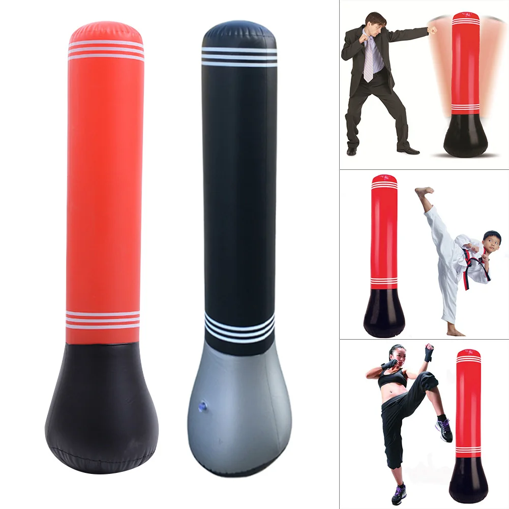 Children Kick Training Punching Bag Inflatable Boxing Column Tumbler Sandbag