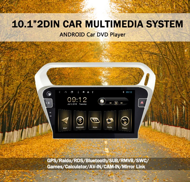 Flash Deal Roadlover Android 8.1 Car Multimedia Radio For Citroen C-Elysee 2014 Peugeot 301 2014 Stereo GPS Navigation Magnitol Din NO DVD 14